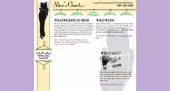 Desktop Screenshot of alicesclosetllc.com